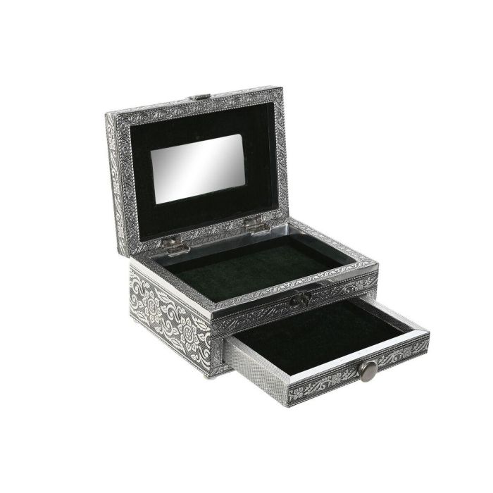 Joyero Indio DKD Home Decor Plateado Verde 12.5 x 8.5 x 17.5 cm 1 Joyero Indio DKD Home Decor Plateado Verde 12.5 x 8.5 x 17.5 cm 1
