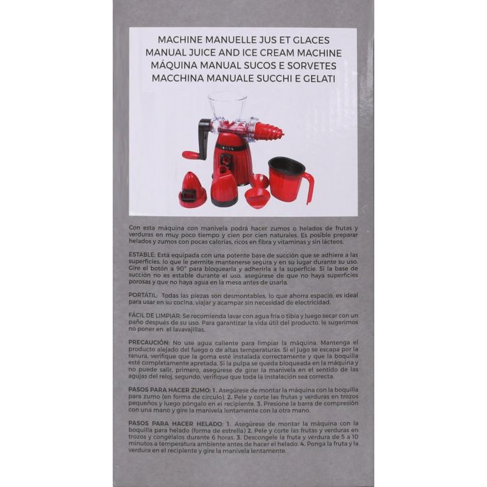 Máquina Manual Quttin para Zumos y Helados (6 Unidades) 2 Máquina Manual Quttin para Zumos y Helados (6 Unidades) 2
