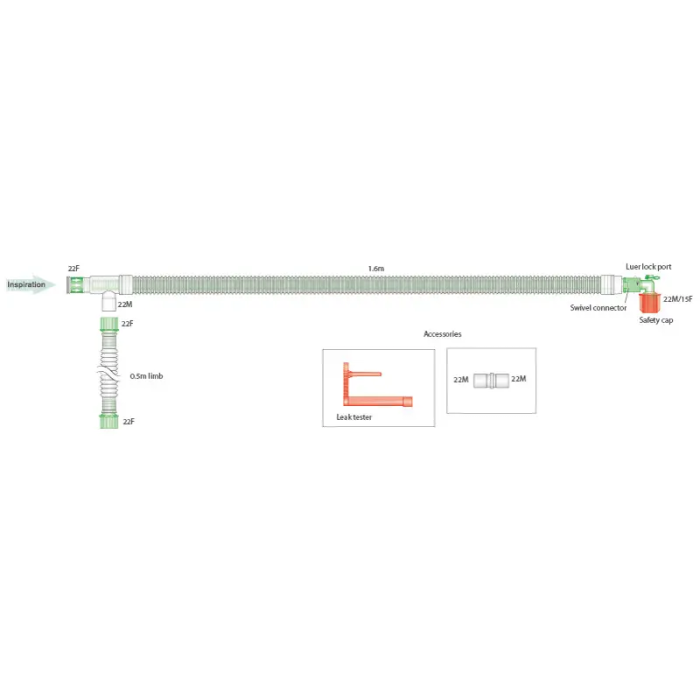 Circuito Anestesia Coaxial 1,6M Intersurgical