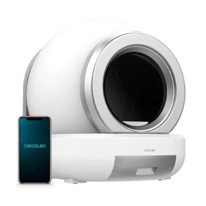 Arenero autolimpiable para Gatos Cecotec Pumba 7000 CleanKitty Compact Connected Blanco Plástico 9
