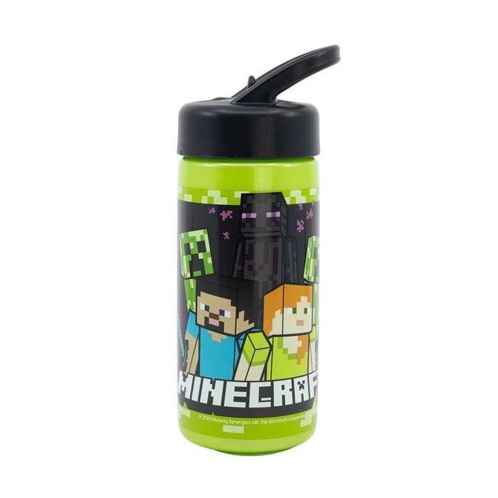 Minecraft Termo de Plástico con Asa, 410 ml, PP, Licencia Oficial