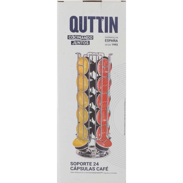 Quttin Soporte para 24 Cápsulas de Café Rotatorio - 13.5 x 33 x 13.5 cm (6 Unidades) 1