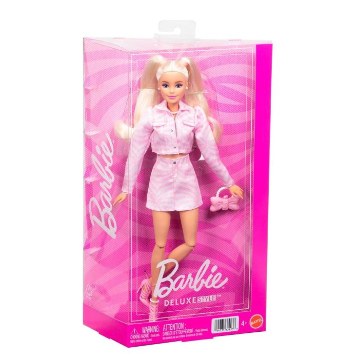 Barbie Muñeca Deluxe Chaqueta Vaquera Rosa JJN69 Mattel 1
