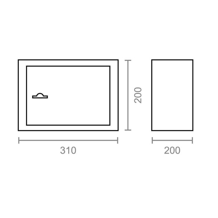Caja fuerte de llave cfc5 310 x 200 x 200 mm 2 Caja fuerte de llave cfc5 310 x 200 x 200 mm 2