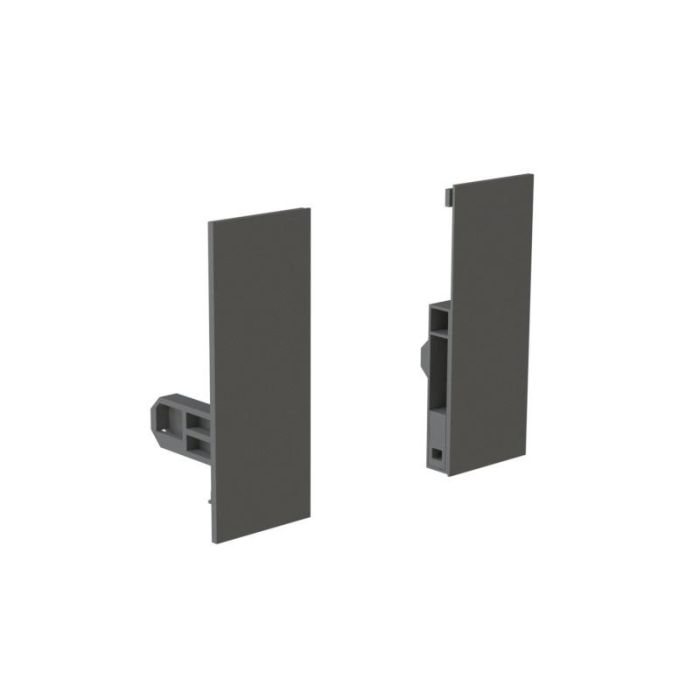 Herrajes Alk Juego Fijación Frontal Qube para Alturas H90, H120 y H185 - Acabado Antracita, Altura H90 1