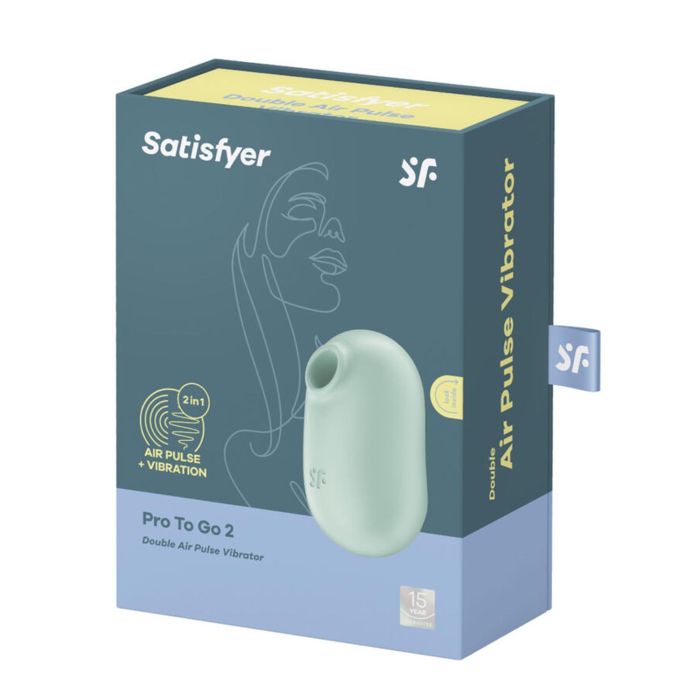 SATISFYER Pro to go 2 Vibrador doble air pulse menta SATISFYER Pro to go 2 Vibrador doble air pulse menta