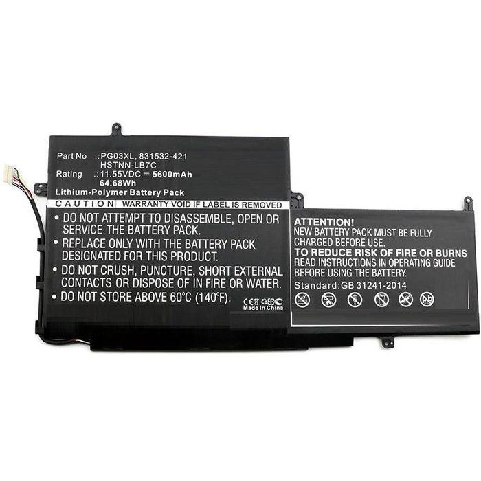 CoreParts Laptop Battery for HP 65Wh Li-Pol 11.55V 5600mAh Black, Spectre X360 15, Spectre X360 15 AP011DX, Spectre X360 15 AP011DX Conver CoreParts Laptop Battery for HP 65Wh Li-Pol 11.55V 5600mAh Black, Spectre X360 15, Spectre X360 15 AP011DX, Spectre X360 15 AP011DX Conver