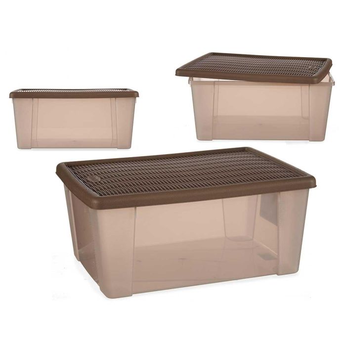 Caja Elegance Beige Stefanplast 15L 29x17x39 cm (6 Unidades) Caja Elegance Beige Stefanplast 15L 29x17x39 cm (6 Unidades)