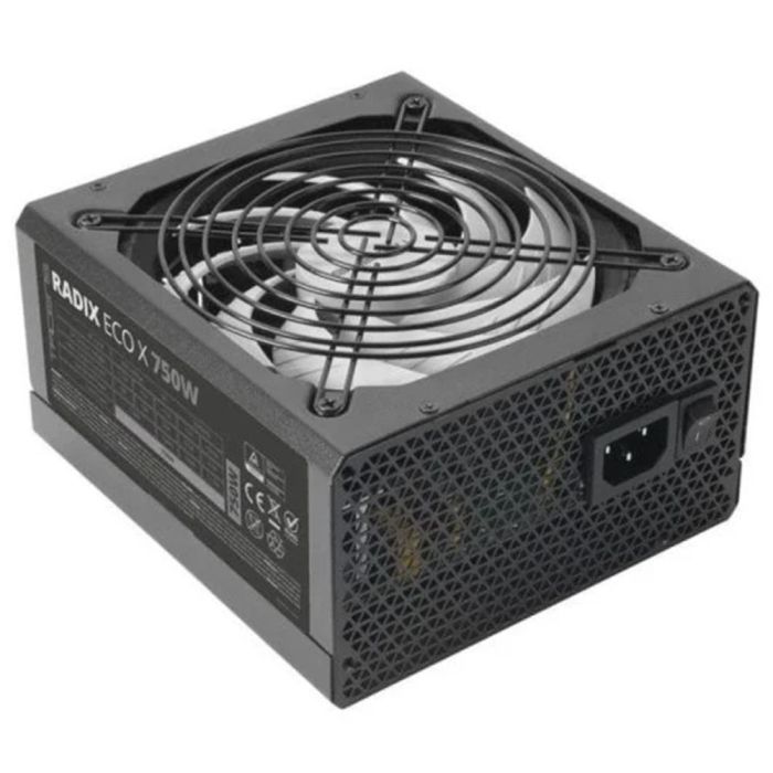Tacens Radix Eco X Fuente de Alimentación ATX 750W, PFC Activo, 87% Eficiencia, Ventilador 14cm, Negro Tacens Radix Eco X Fuente de Alimentación ATX 750W, PFC Activo, 87% Eficiencia, Ventilador 14cm, Negro