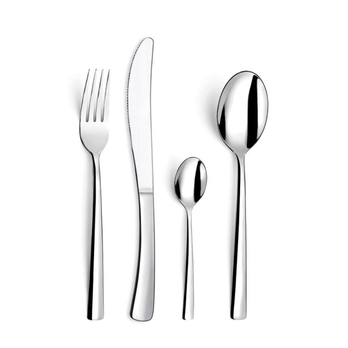 Amefa Set de 24 Cubiertos de Acero Inoxidable Manille Pv Acabado Brillo 26 cm, 2.5 mm, Apto Lavavajillas