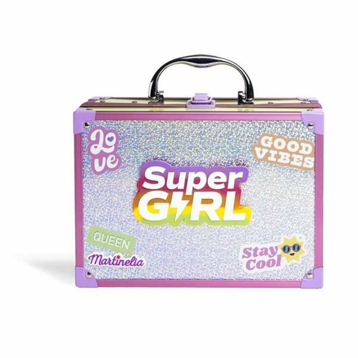 Maletin de belleza martinelia con espejo led supergirl. 25x19x9 cm. incluye sobras de ojos,esmaltes de uñas,brillos de labios y separador de dedos. 3 Maletin de belleza martinelia con espejo led supergirl. 25x19x9 cm. incluye sobras de ojos,esmaltes de uñas,brillos de labios y separador de dedos. 3