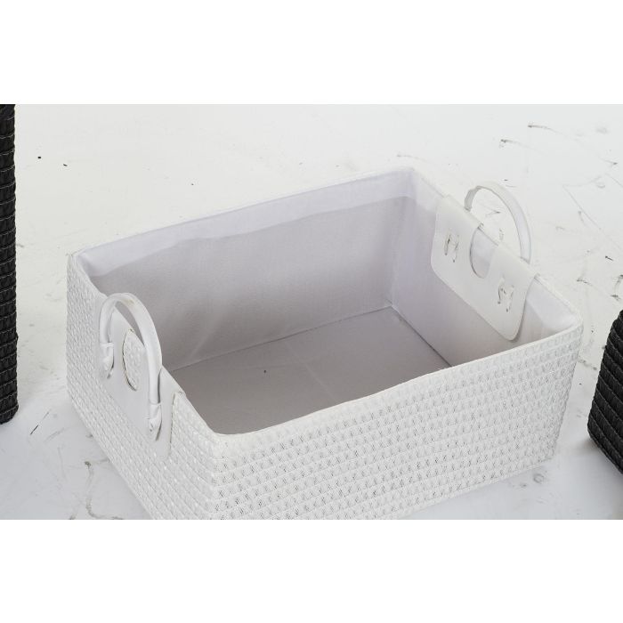 DKD Home Decor Cesta Basicos PP Blanco Negro Set de 5 Piezas 45 x 34 x 49 cm 1 DKD Home Decor Cesta Basicos PP Blanco Negro Set de 5 Piezas 45 x 34 x 49 cm 1