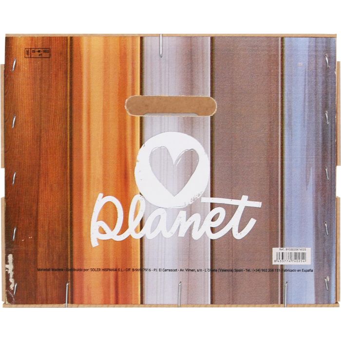 Confortime Caja Wood Brillo 44 cm x 28.5 cm x 23 cm Natur (3 Unidades)