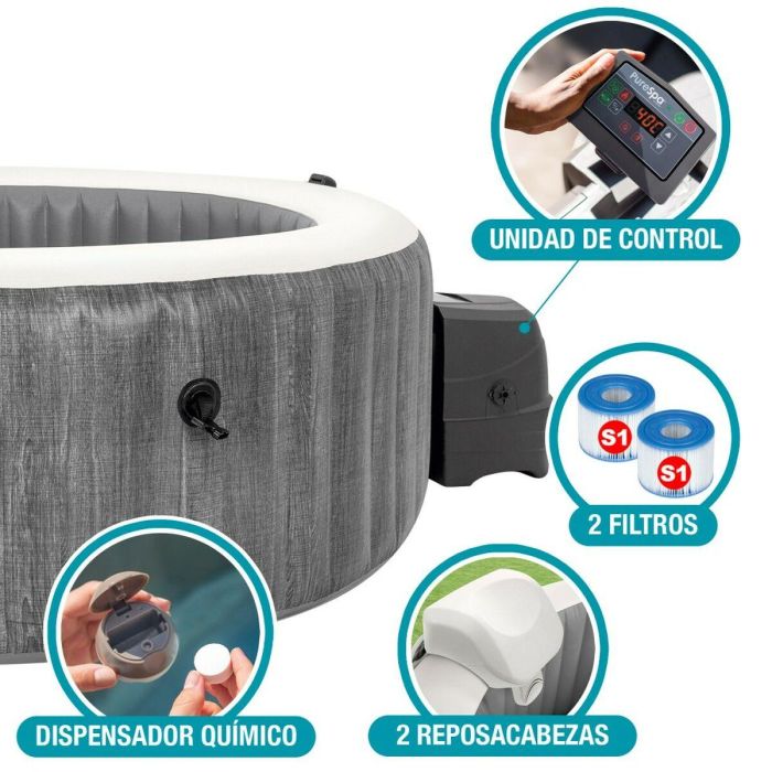 Spa Hinchable Intex Purespa Greywood Deluxe 28442EX 6 plazas 220-240 V 1741 l/h 1089 L 2 Spa Hinchable Intex Purespa Greywood Deluxe 28442EX 6 plazas 220-240 V 1741 l/h 1089 L 2