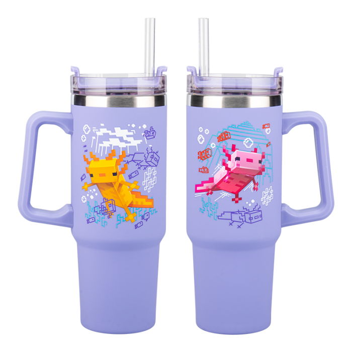 Paladone Vaso Térmico con Pajita Minecraft Purple 900 ml 0 Paladone Vaso Térmico con Pajita Minecraft Purple 900 ml 0
