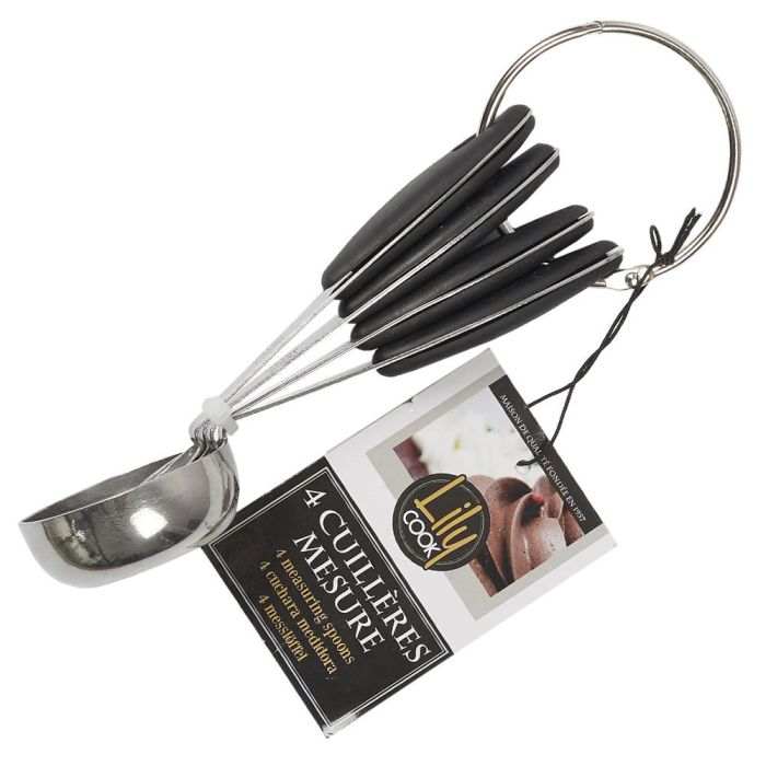 Juego De 4 Cucharas Medir A.Inox Lily Cook 2 Juego De 4 Cucharas Medir A.Inox Lily Cook 2