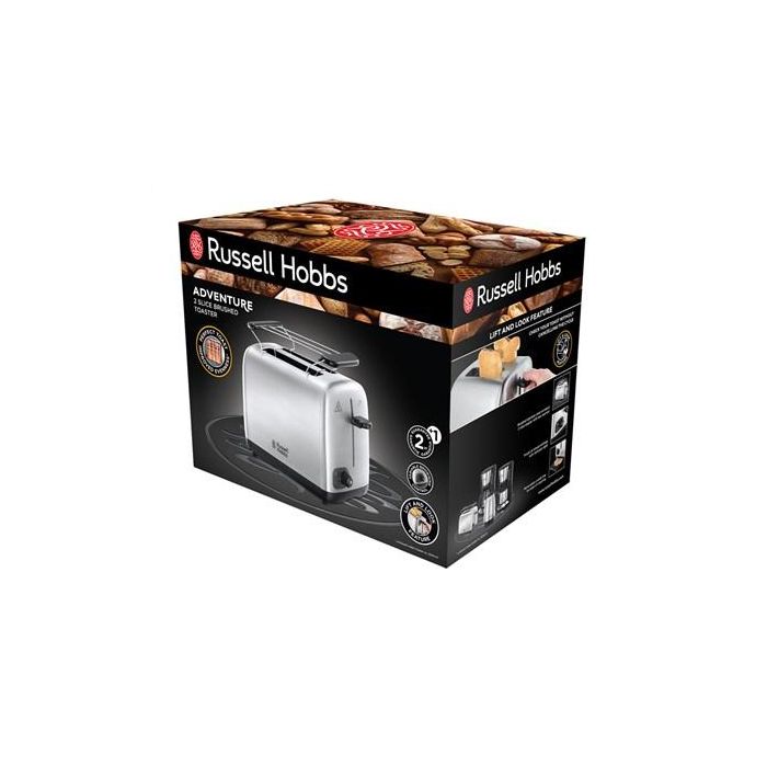 Russell Hobbs 24080-56 Tostador de Acero Inoxidable con Ranuras Anchas, Regulador de Tueste y Función para Pan Congelado 5 Russell Hobbs 24080-56 Tostador de Acero Inoxidable con Ranuras Anchas, Regulador de Tueste y Función para Pan Congelado 5