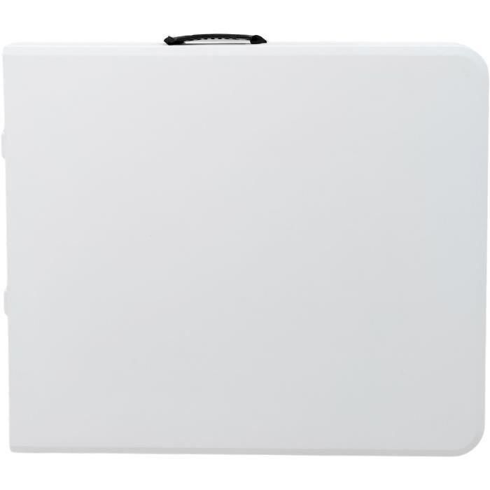 Mesa Plegable 180 cm para 8 personas - Plástico y Metal - Resistente a la Intemperie y Golpes - Carga 150 kg - Interior/Exterior 3