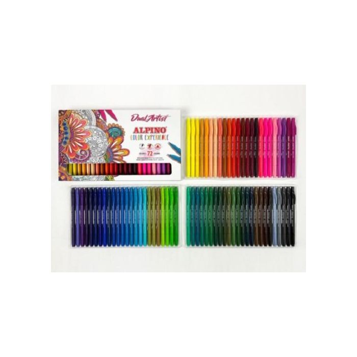 Alpino Rotuladores Dual Artist Color Experience Doble Punta Fina 0.7mm y Pincel 2.9mm Estuche 72 Unidades Surtidos 0 Alpino Rotuladores Dual Artist Color Experience Doble Punta Fina 0.7mm y Pincel 2.9mm Estuche 72 Unidades Surtidos 0