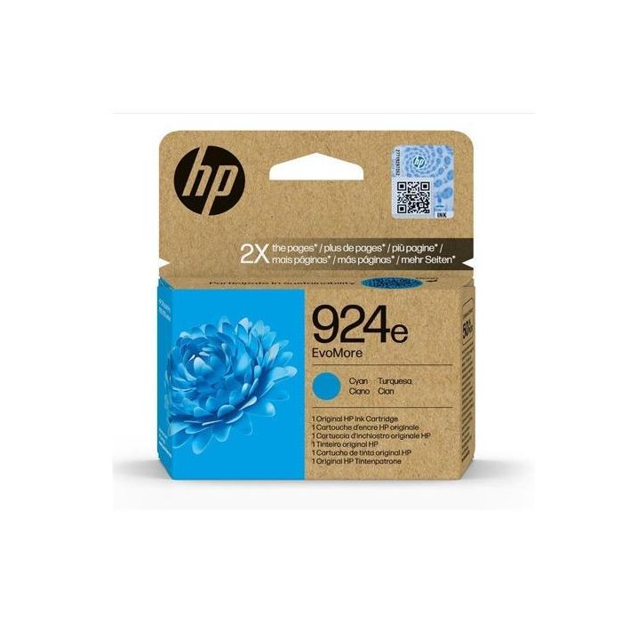 Hp Tinta Cian 800P Officejet Pro 8120, 8130 Series - 924E Alta Capacidad XL Hp Tinta Cian 800P Officejet Pro 8120, 8130 Series - 924E Alta Capacidad XL