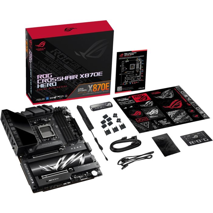 ASUS ROG CROSSHAIR X870E HERO AMD AM5 ATX DDR5 Placa Base PC con Wi-Fi 7 y 2.5G/5G Ethernet 4 ASUS ROG CROSSHAIR X870E HERO AMD AM5 ATX DDR5 Placa Base PC con Wi-Fi 7 y 2.5G/5G Ethernet 4