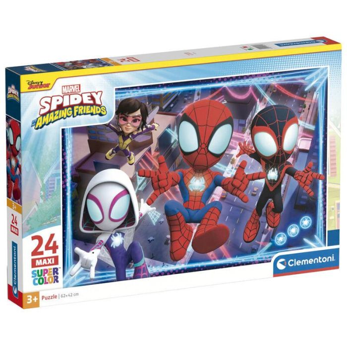 CLEMENTONI Puzzle Maxi Spidey Amazing Friends Marvel 24 piezas 62x42cm