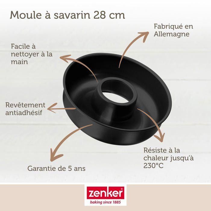 Zenker ZEN1701993927740 - Set de Moldes Kouglof y Savarin Metálicos Negros, 25 cm y 28 cm 4