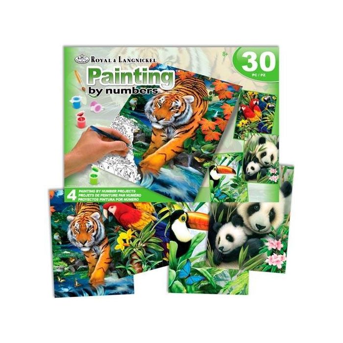 Royal Langnickel Pintar Por Números Juego De Cajas De La Jungla Royal Langnickel Pintar Por Números Juego De Cajas De La Jungla