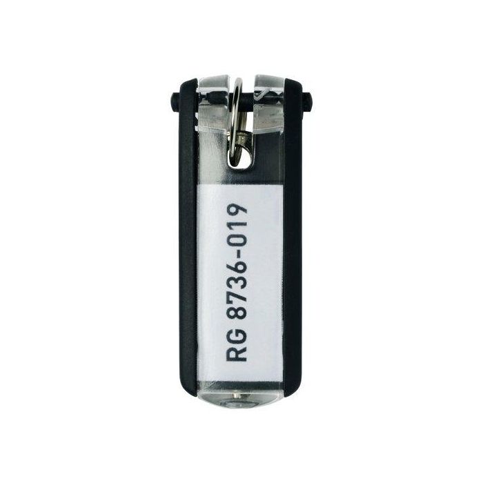 Llavero Etiqueta Durable Negro Bolsa De 6