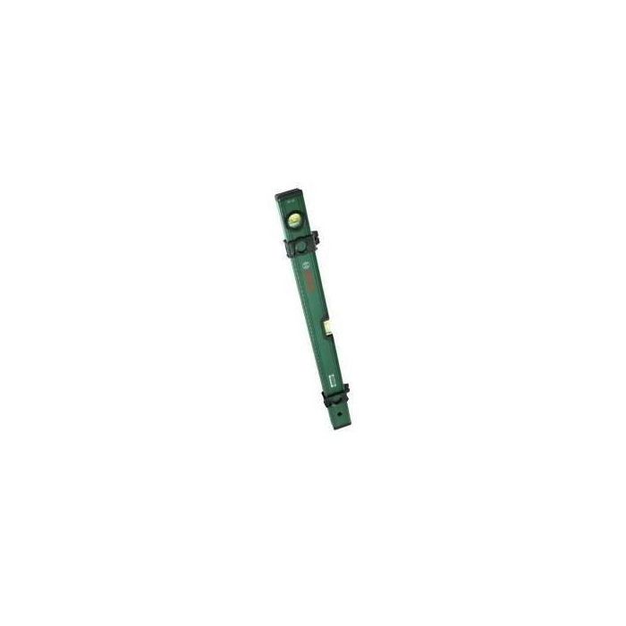 Bosch BOS4053423253856 Nivel de burbuja de 60 cm con 2 cursores, ampollas fluorescentes horizontales y verticales, escala métrica, ranura en V