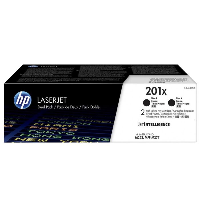 Hp Toner Negro Laserjet Pro M252, M277, 274, Mfp -M377 Pack2 - Nº 201X 1