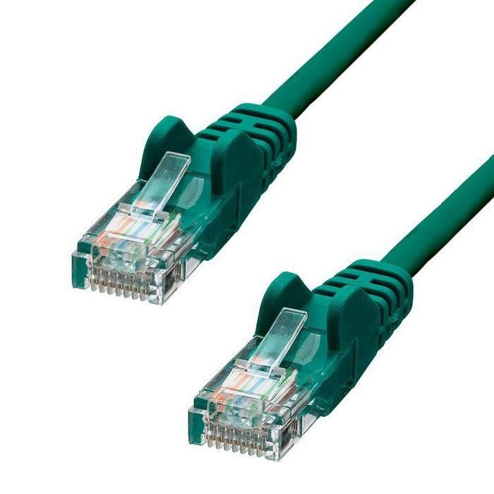 ProXtend Cable Ethernet CAT5e U/UTP CCA PVC Verde 7m, AWG 26, con Alivio de Tensión y Protección de Pestillo