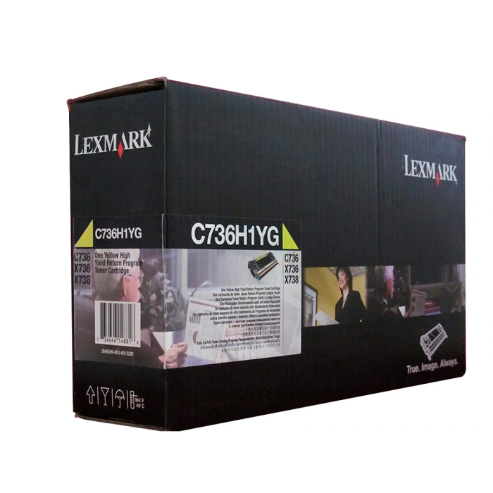 LEXMARK C-736, X-736/738 Toner Amarillo Alto rendimiento Retornable 1 LEXMARK C-736, X-736/738 Toner Amarillo Alto rendimiento Retornable 1