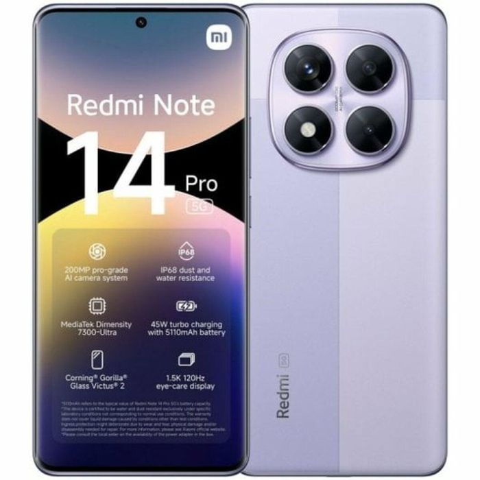 Smartphone Xiaomi Redmi Note 14 Pro 8GB/ 256GB/ 6.67"/ 5G/ Púrpura