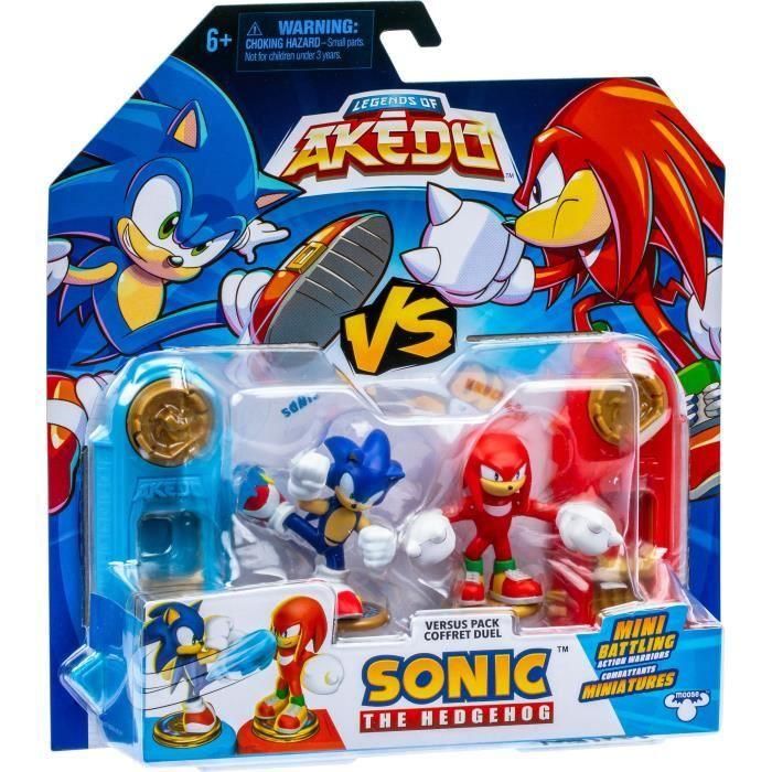 Duo de figuras de Sonic vs Knuckles - MOOSE TOYS - AKEDO - Paquete de batalla rápida, 2 figuras y controles incluidos 5