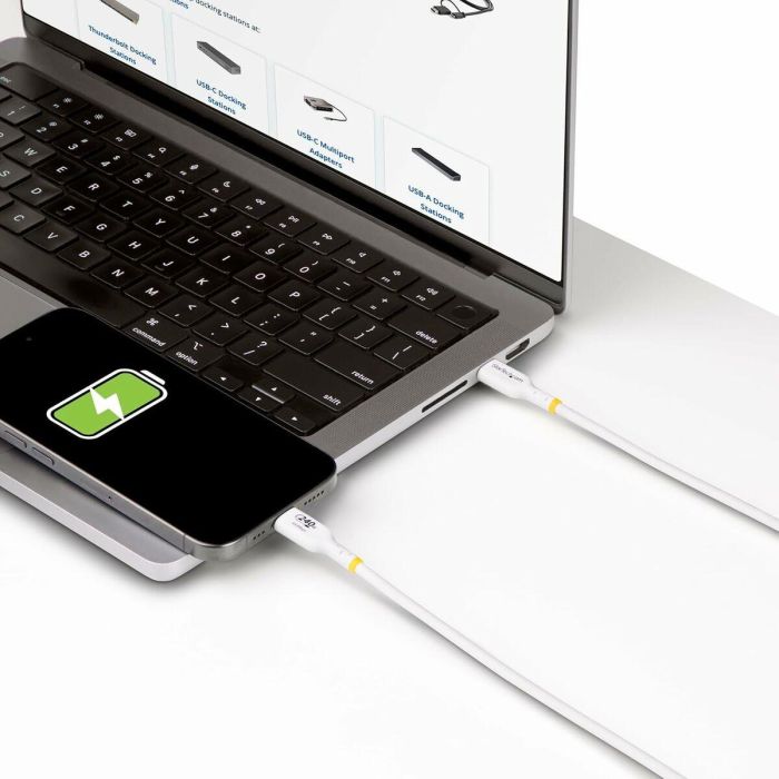 Cable USB Startech USB2EPR1MW Blanco 1 m 8