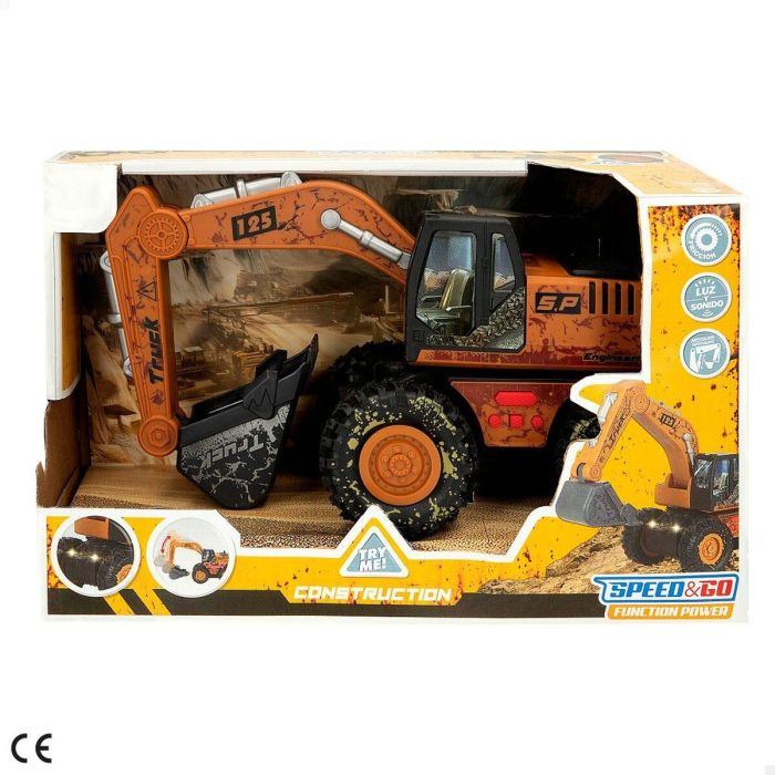 Excavadora Speed & Go Luz Sonido 26 x 15 x 12 cm (6 Unidades)