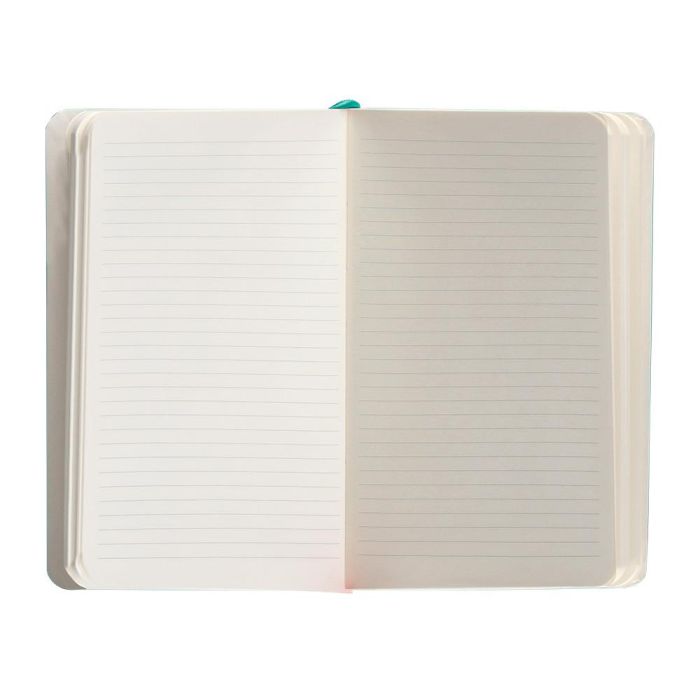 Cuaderno Con Gomilla Antartik Notes Tapa Blanda A6 Rayas Turquesa 100 Hojas 80 gr Fsc 7