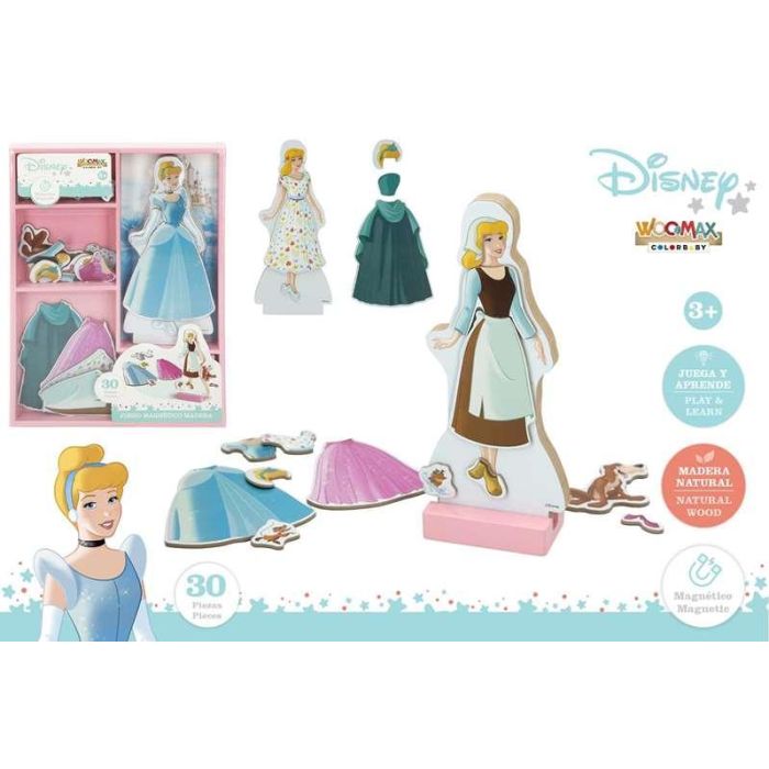 Color Baby Vestido Magnético Princesas Madera 22x30cm 1