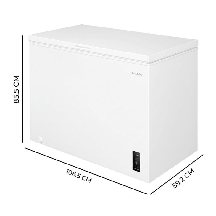 Cecotec Congelador horizontal 293L Bolero CoolMarket Chest 293P Blanco, clase E, 38 dB 1