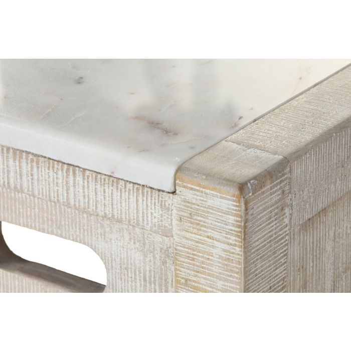 DKD Home Decor Barra de Cocina Moderna de Mármol y Madera de Mango, Set 3 Piezas con Taburetes, Blanco Natural 112x40x96 cm 6 DKD Home Decor Barra de Cocina Moderna de Mármol y Madera de Mango, Set 3 Piezas con Taburetes, Blanco Natural 112x40x96 cm 6