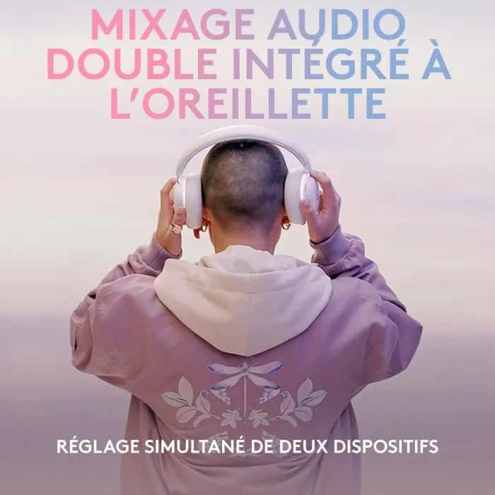 Logitech G735 Auriculares Inalámbricos Bluetooth y Lightspeed, Diadema para Gaming, Color Blanco Mist 4