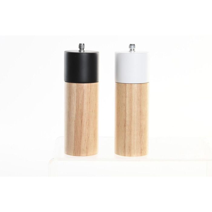 DKD Home Decor Pimentero Estilo Loft Negro y Blanco, Madera Rubberwood, Acero Inoxidable y Cerámica - Juego de 2 Unidades (5x16x5 cm) DKD Home Decor Pimentero Estilo Loft Negro y Blanco, Madera Rubberwood, Acero Inoxidable y Cerámica - Juego de 2 Unidades (5x16x5 cm)
