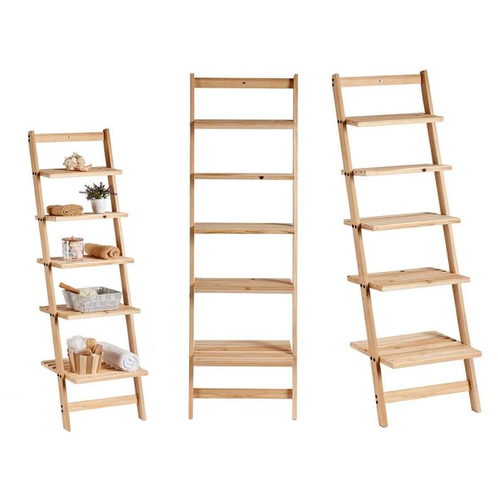 Kipit Estantería de Madera 5 Baldas Marrón 41x132x29 cm (6 Unidades)