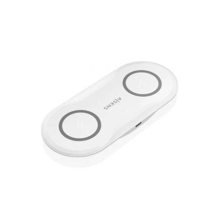 Aisens Base de Carga Inalámbrica ASCH-15W2WC059-W, 15W, 2 en 1 para Móvil y Auriculares, Blanco 2