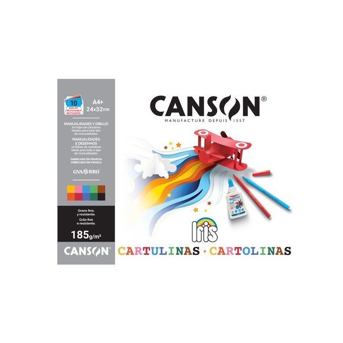 Cartulina A4+ Iris 185G Mini Pack De 10 (Set de 20)