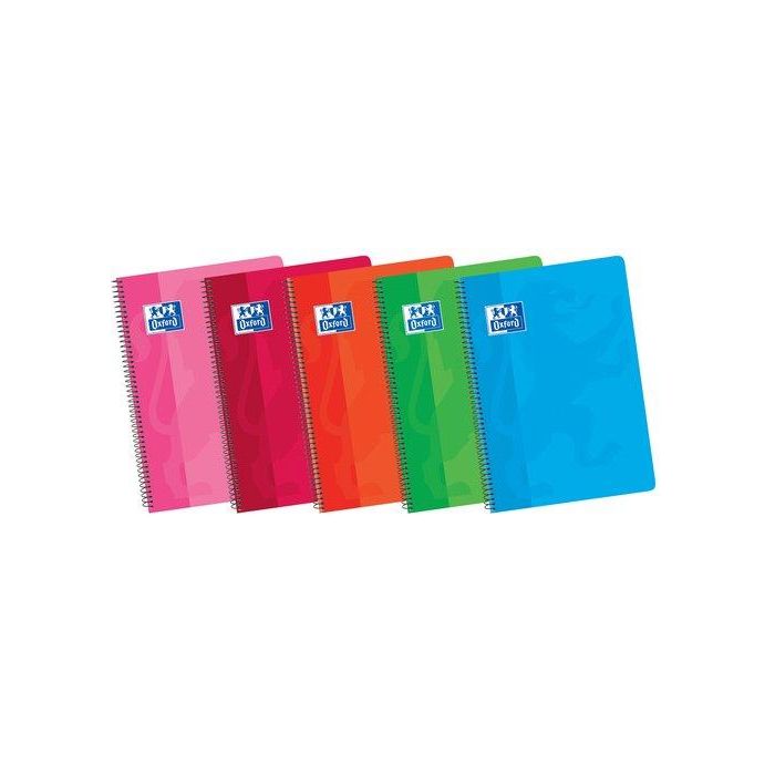 Bloc Oxford School Tapa Blanda 4º 80H Cuadric.4X4 90G Surtido (5 Col.) 5 unidades