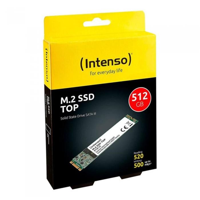 Intenso 3832450 SSD M.2 512GB SATAIII - Lectura 520MB/s, Escritura 500MB/s, Resistente a golpes 1