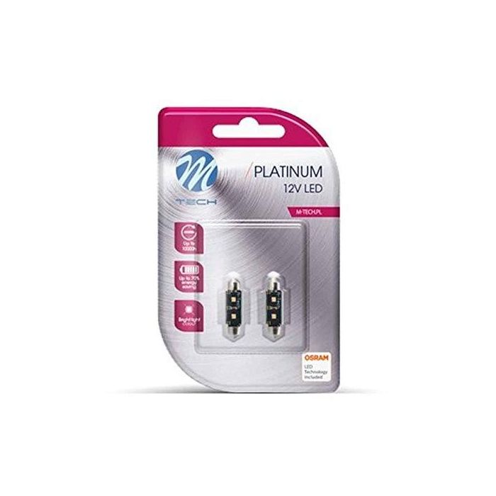 Blister 2X Led L813 W - C5 W 36 mm 2Xhp Blanco MTECLB813W Blister 2X Led L813 W - C5 W 36 mm 2Xhp Blanco MTECLB813W