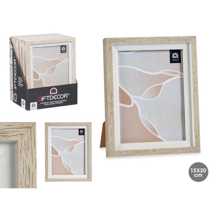 Portafotos Natural Borde Blanco 15x20 cm Giftdecor - Plastico y Vidrio (24 Unidades) Portafotos Natural Borde Blanco 15x20 cm Giftdecor - Plastico y Vidrio (24 Unidades)